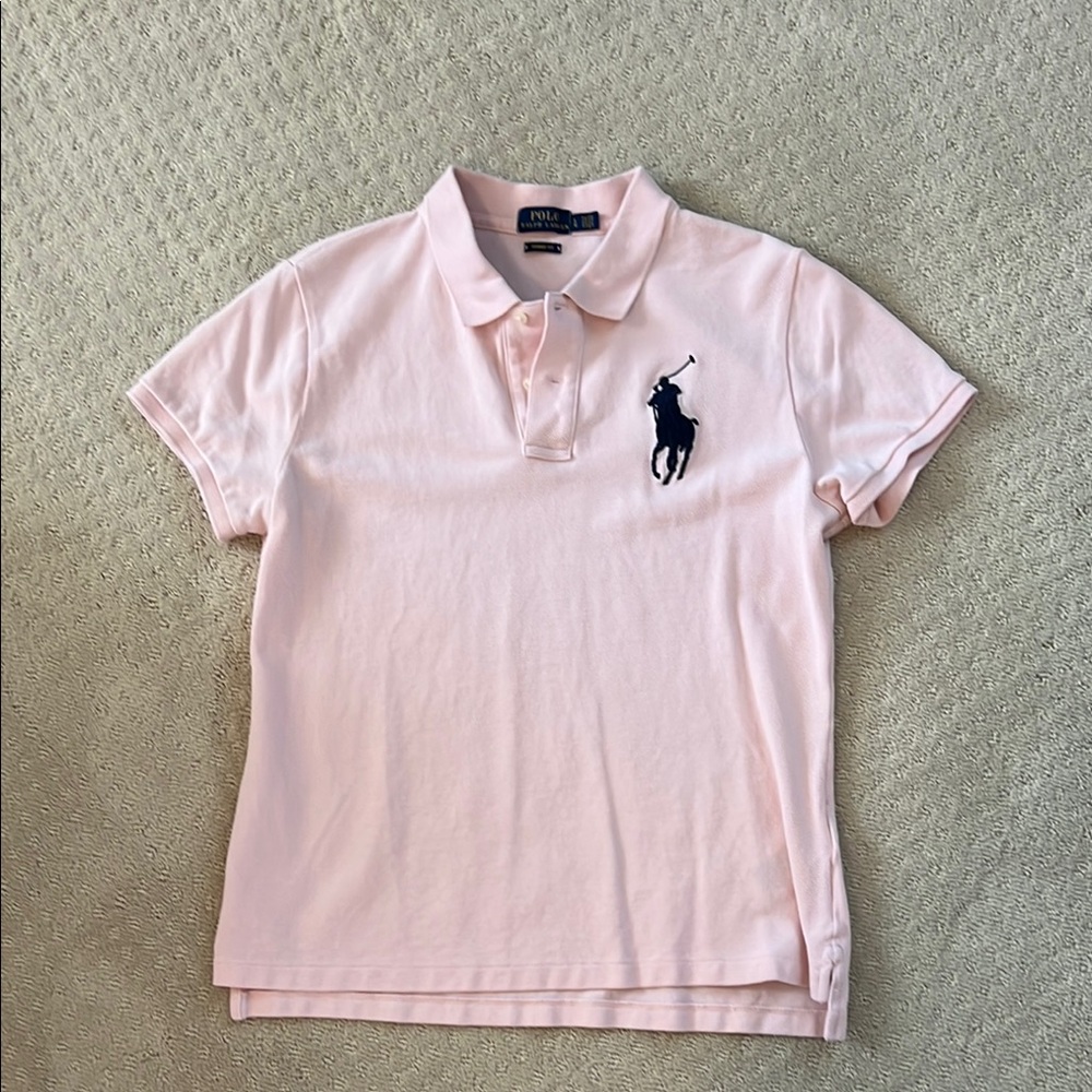 Polo by Ralph Lauren Pink Polo Shirt Big Pony Size L